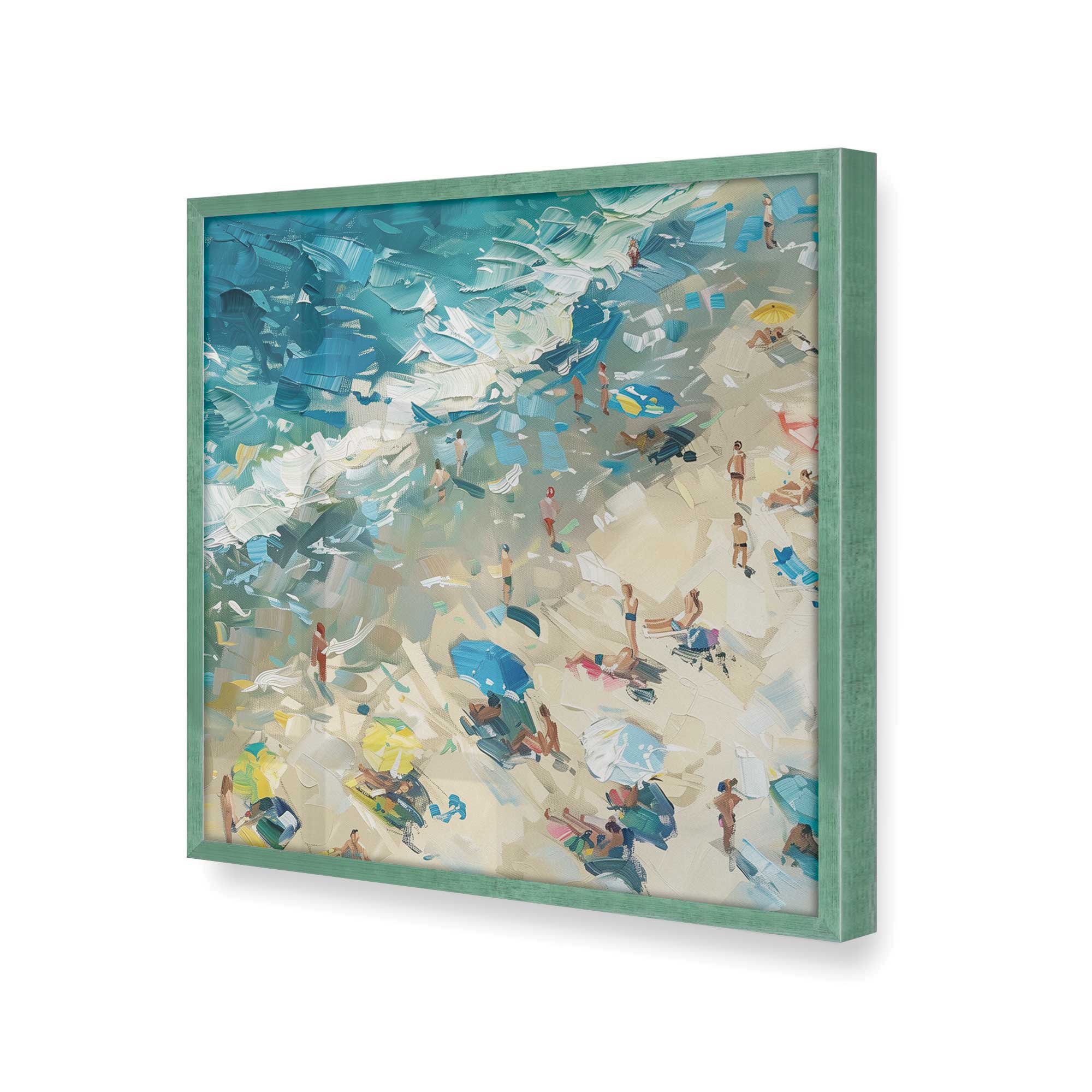 Coastal Harmony Square Print Wall Art - Beach Themed Decor for Living Room, Bedroom & Office - Perfect for Coastal, Nautical & Boho Home Decor Styles