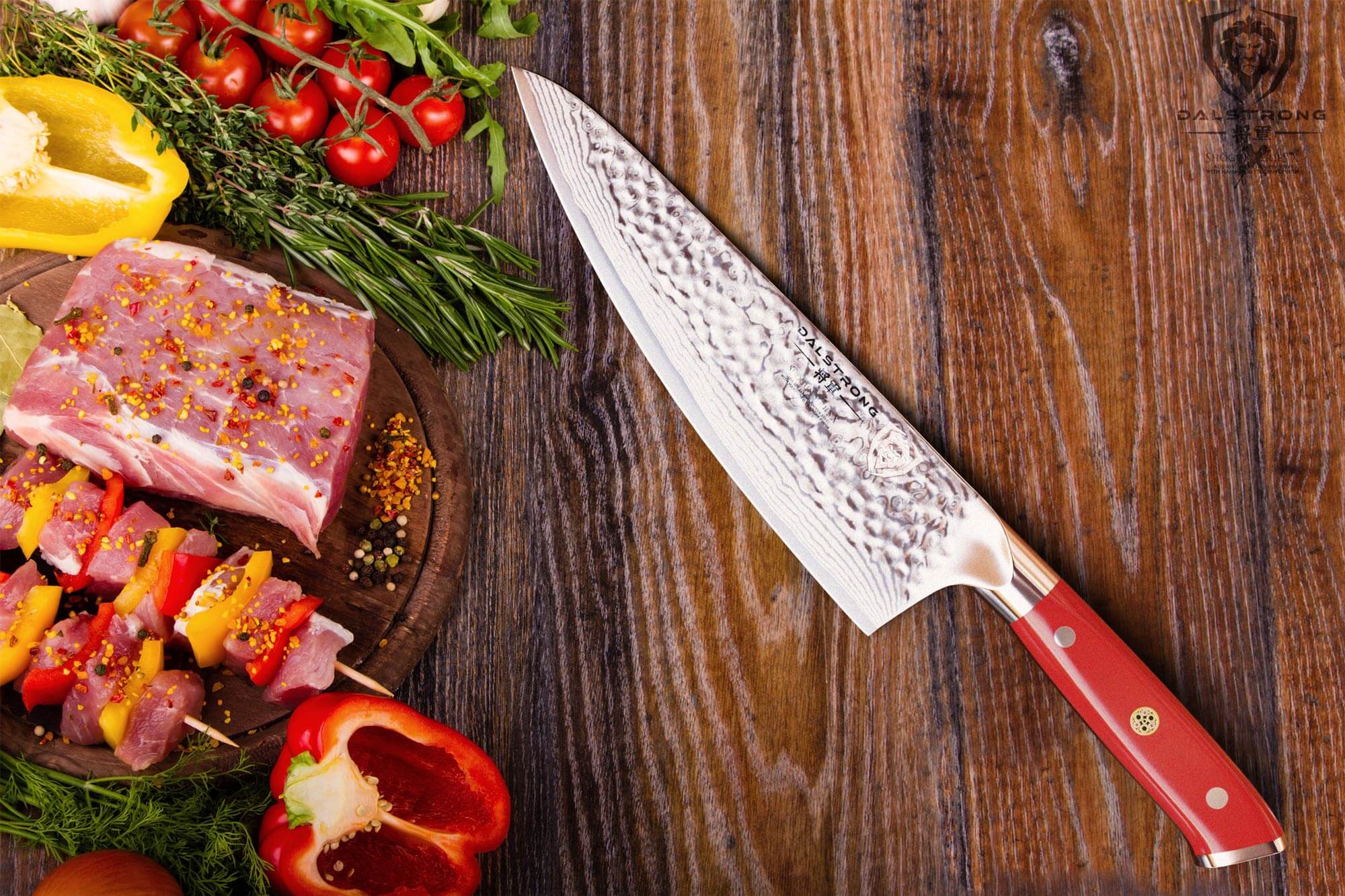 Premium 8-Inch Chef's Knife - Shogun Series X with Colored ABS Handle by Dalstrong | Professional Kitchen Knife for Slicing, Dicing & Chopping | Perfect for Home Cooks & Professional Chefs