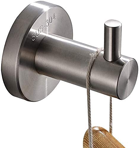 Premium WENH Wall Mounted Towel Rack - Round Base Bathroom & Kitchen Towel Holder with Hooks - Space Saving Home & Office Organization Solution for Bath Towels, Hand Towels & Kitchen Linens (Multiple Colors Available) - Perfect for Small Bathrooms, Apartments & Modern Kitchens
