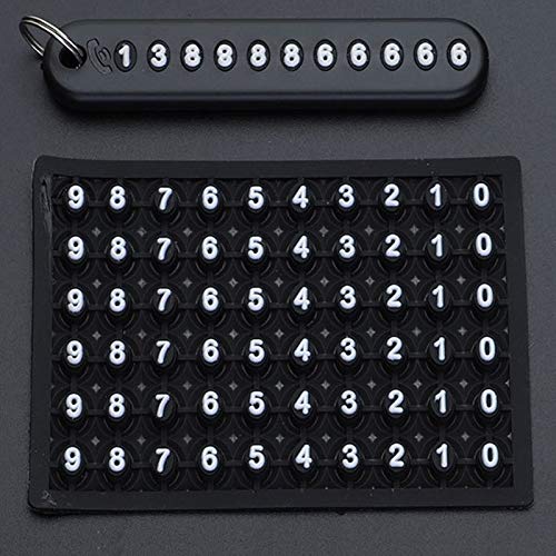 VALINK Anti-Lost Car Keychain with Phone Number Plate - Heavy Duty Metal Key Ring for Auto Vehicle Keys - Perfect for Car Accessories, Key Organization and Emergency Contact Identification