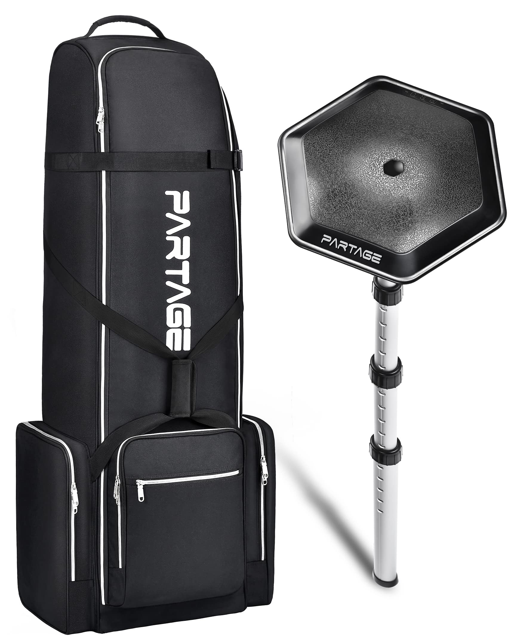 Premium Golf Travel Bag with Wheels - Durable Airline Approved Golf Case for Easy Transport (Black) - Perfect for Air Travel, Golf Tournaments & Club Storage
