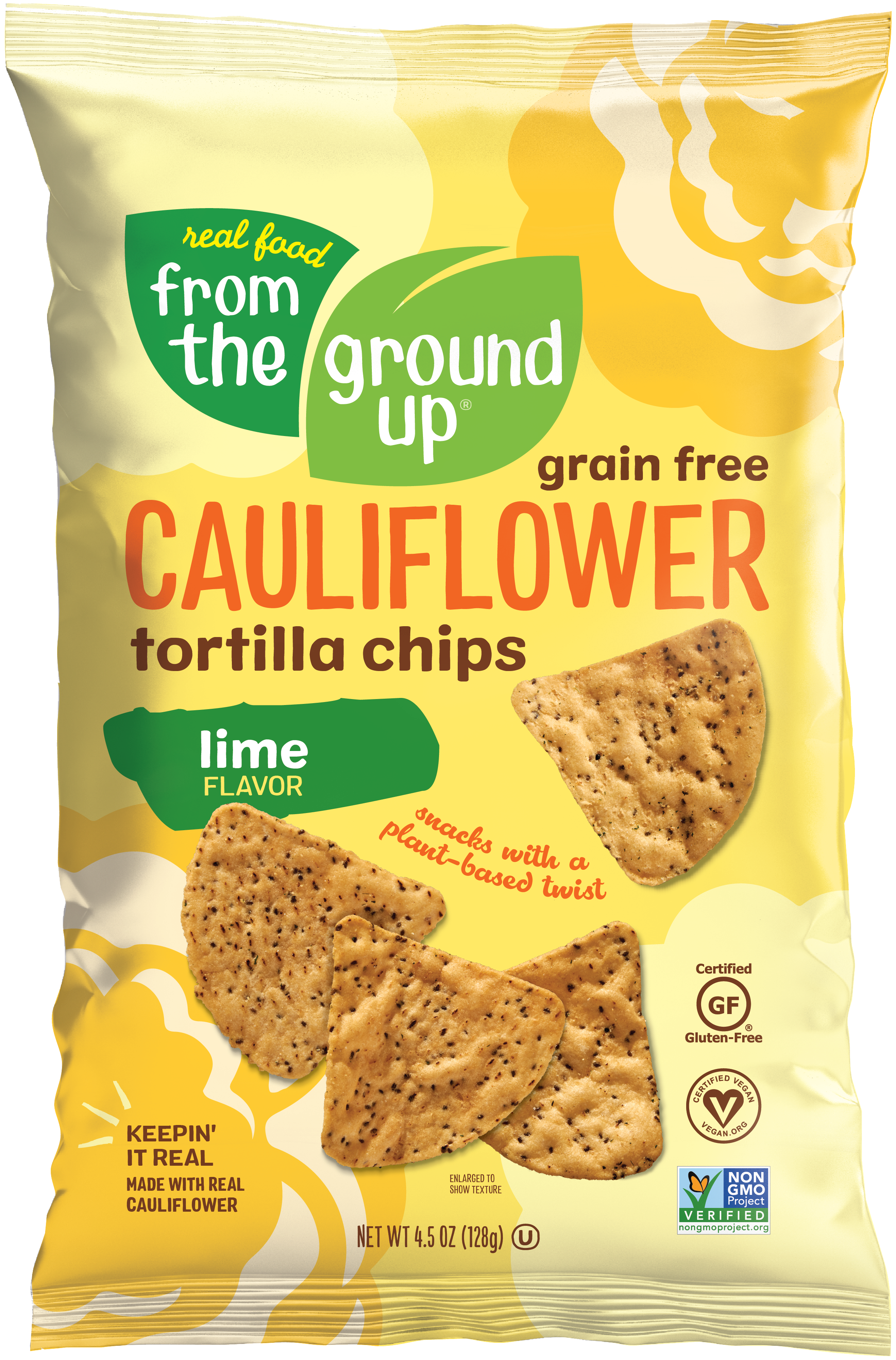 Crunchy Lime Cauliflower Tortilla Chips - Gluten-Free, Vegan & Keto-Friendly Snack for Parties, Dips & Healthy On-The-Go Eating