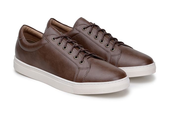 Ahimsa 772 Cognac Vegan Leather Sneakers - Eco-Friendly & Comfortable Shoes for Men & Women | Perfect for Casual Wear, Work & Travel