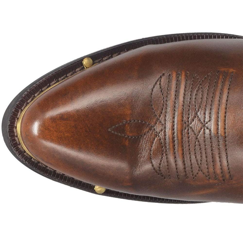 Laredo Dan Post Black Atlas Men's Round Toe Western Boots 68620 - Durable Cowboy Boots for Country Dancing, Rodeo & Casual Wear