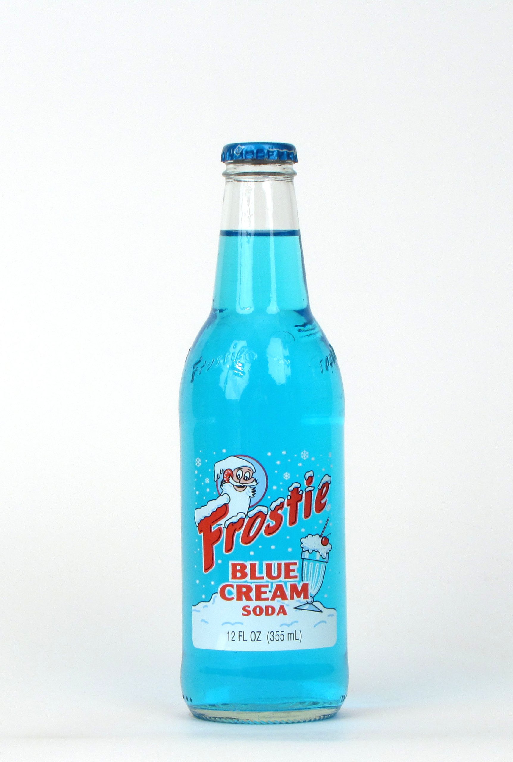 Frostie Blue Cream Soda - Pack of 12 Refreshing Glass Bottles | Classic American Soft Drink for Parties, BBQs & Nostalgic Treats
