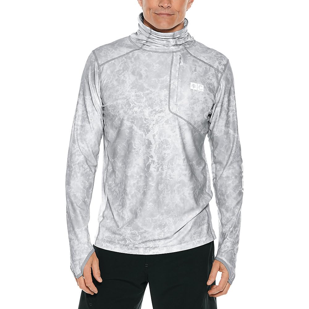 Coolibar UPF 50+ Men's Andros Fishing Hoodie - Sun Protective Shirt with Long Sleeves for Outdoor Activities, Fishing, Hiking & Beach Wear