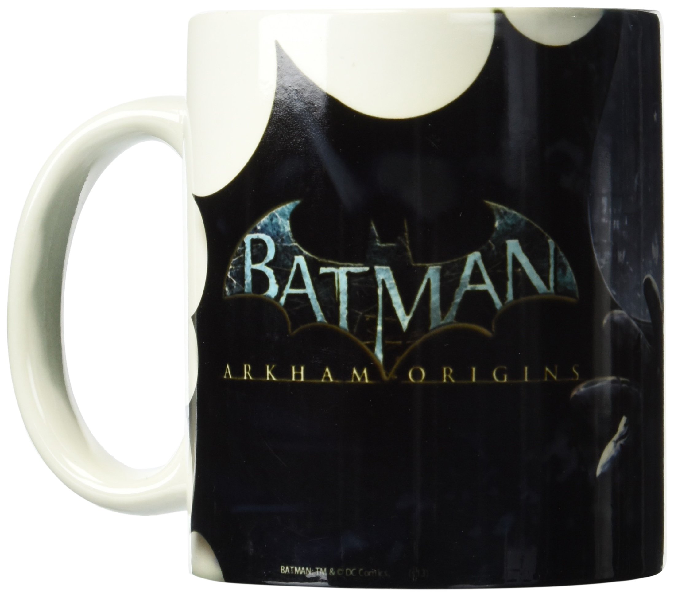 Batman Arkham Origins Morphing Mug - Heat-Activated Ceramic Coffee Cup with Batman Design - Perfect for Superhero Fans, Office Use & Gift Giving