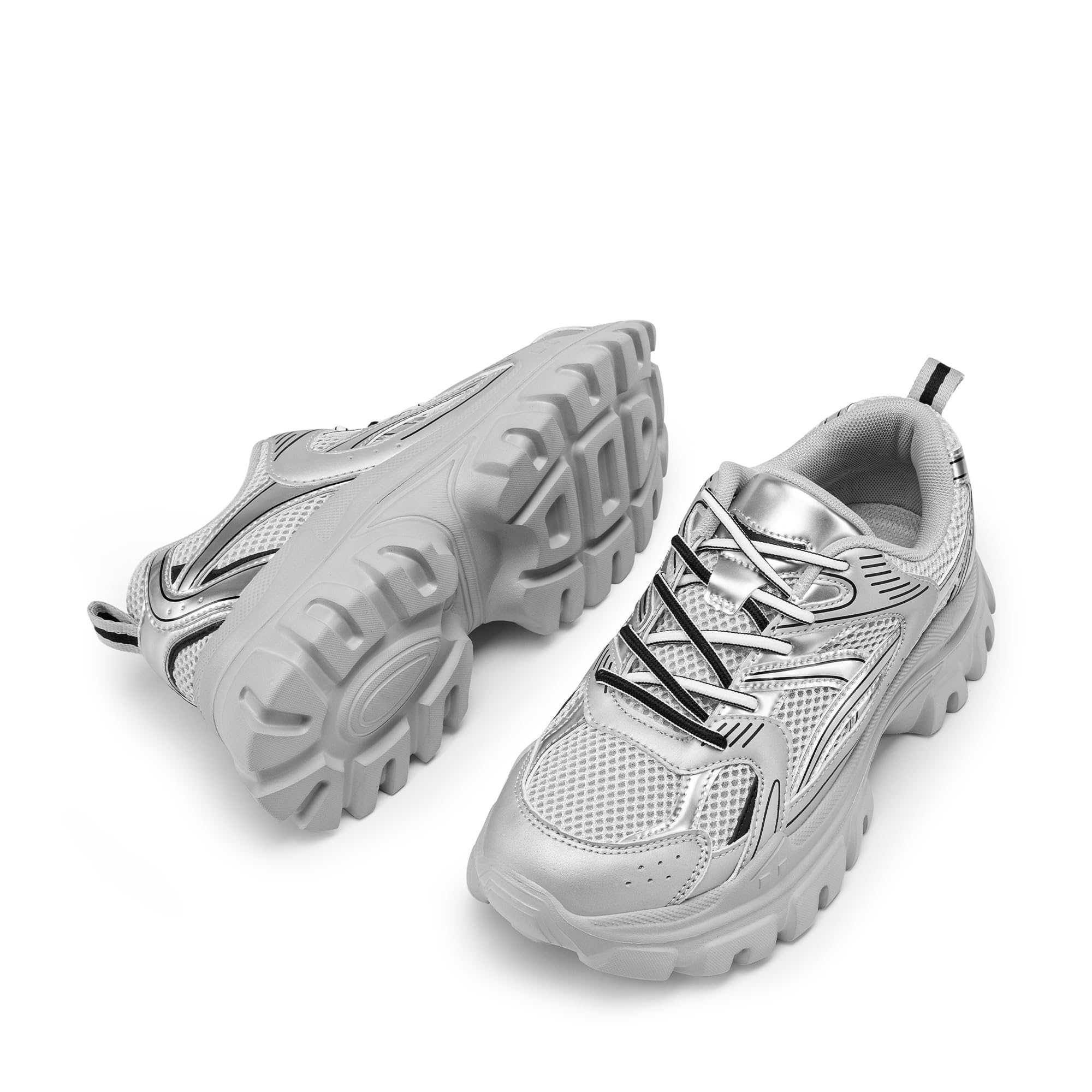 DREAM PAIRS Women's Chunky Platform Sneakers - Y2K Retro Fashion Lace-Up Comfortable Walking Shoes for Women | Casual Outfit, Street Style, Daily Wear
