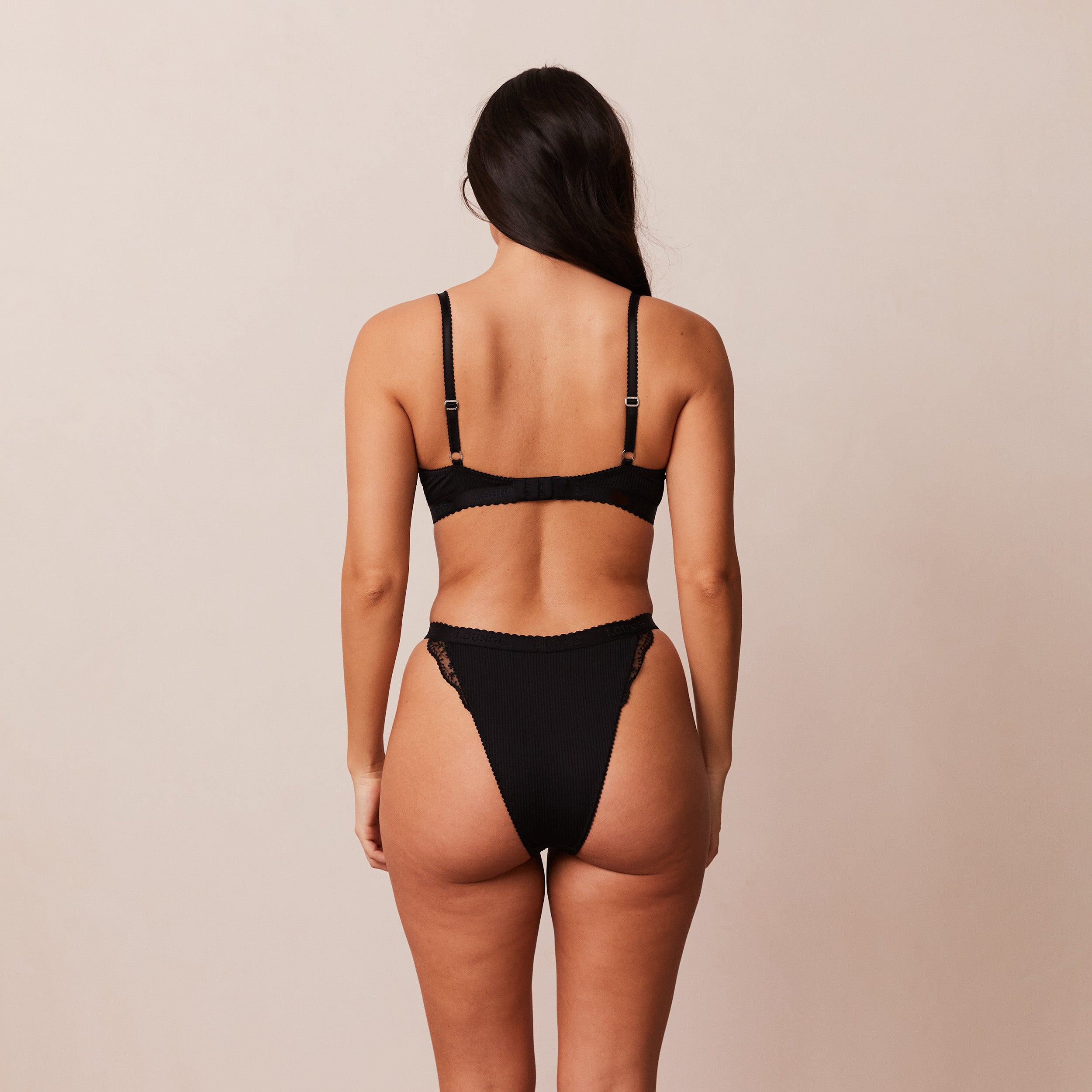 Ribbed Balcony Bra - Black Lace Underwire Push Up Bra for Women | Perfect for Everyday Wear, Date Nights & Special Occasions