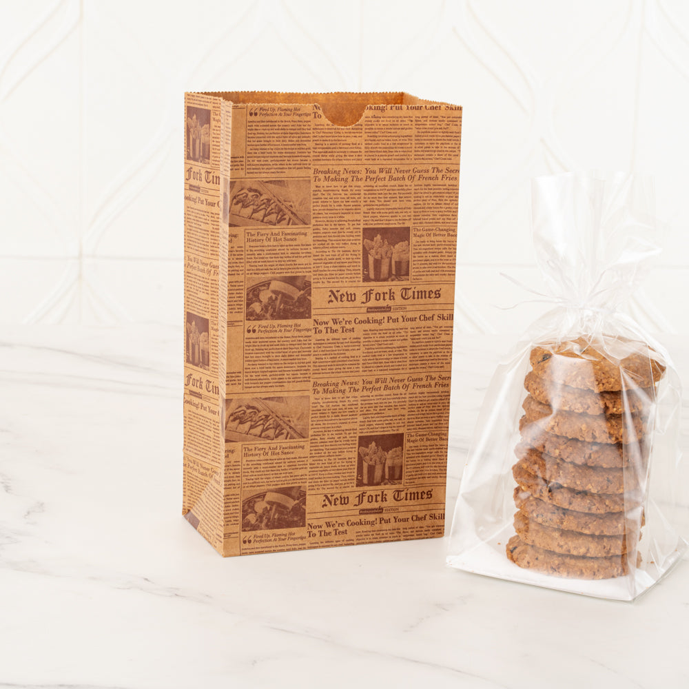Eco-Friendly Kraft Paper Bags 4 lb - 5 x 3.25 x 9.5 Inches - 100 Count Box - Perfect for Grocery, Retail & Gift Packaging - Sustainable Shopping Bags for Stores, Restaurants & Events