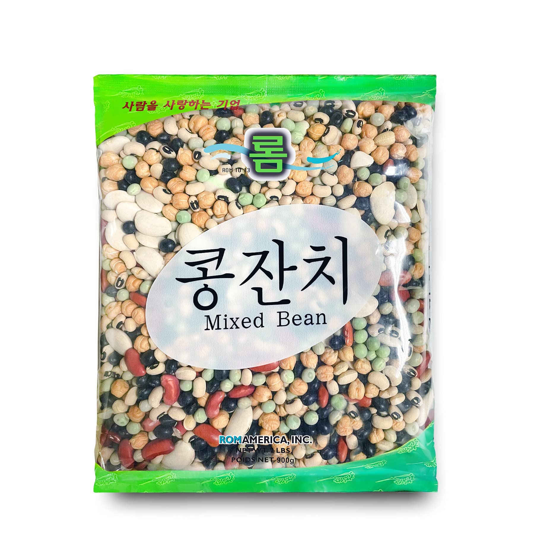 ROM AMERICA Mixed Beans Variety Pack - 2 Pound (32oz) Dried Beans for Soups, Salads & Stews - Perfect for Meal Prep, Vegan & Vegetarian Recipes