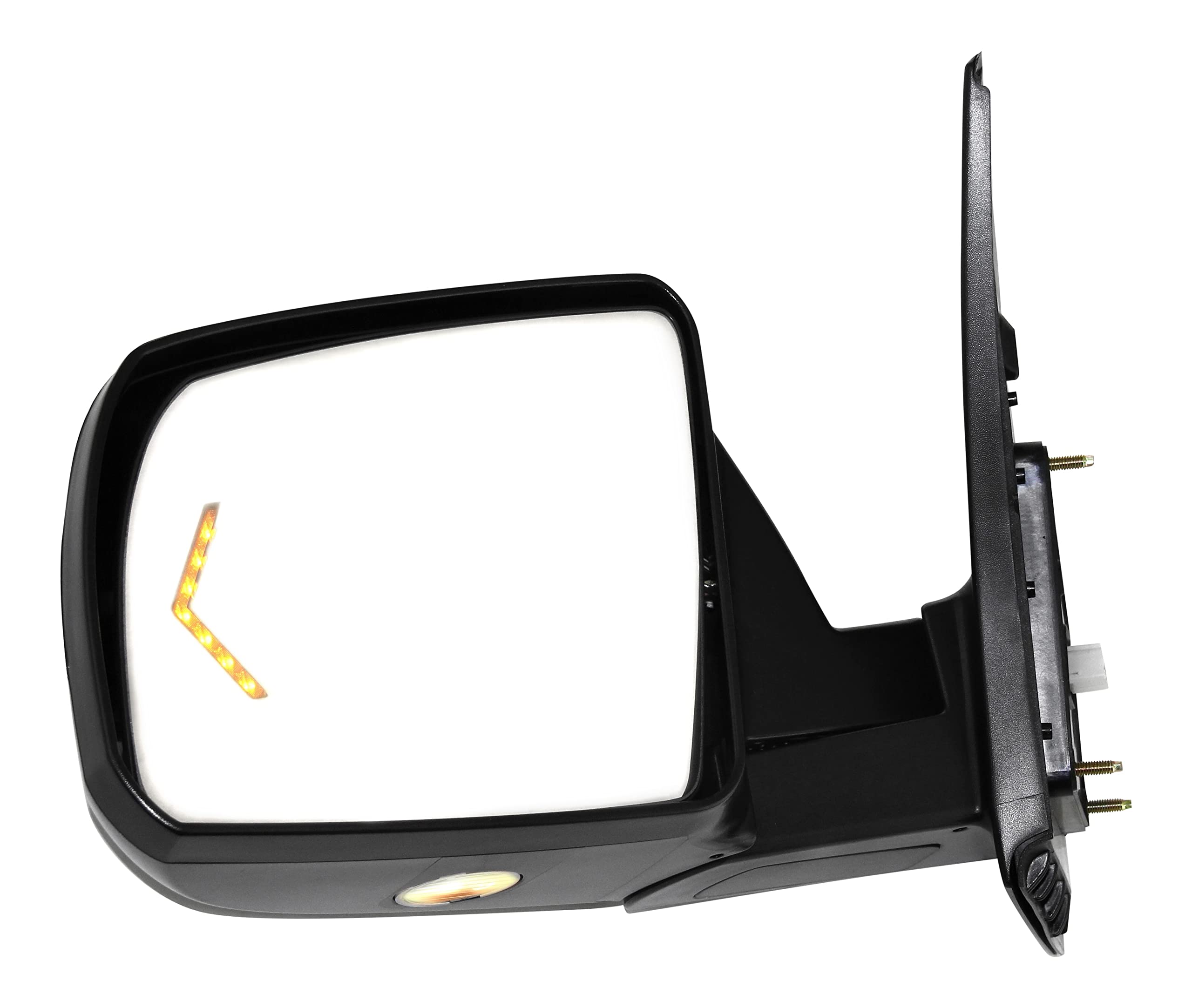 2007-2013 Toyota Tundra Driver Side Power Heated Mirror with Signal Light, Memory & Puddle Lamp - Chrome Kool Vue Replacement for Enhanced Visibility and Safety in Winter Driving