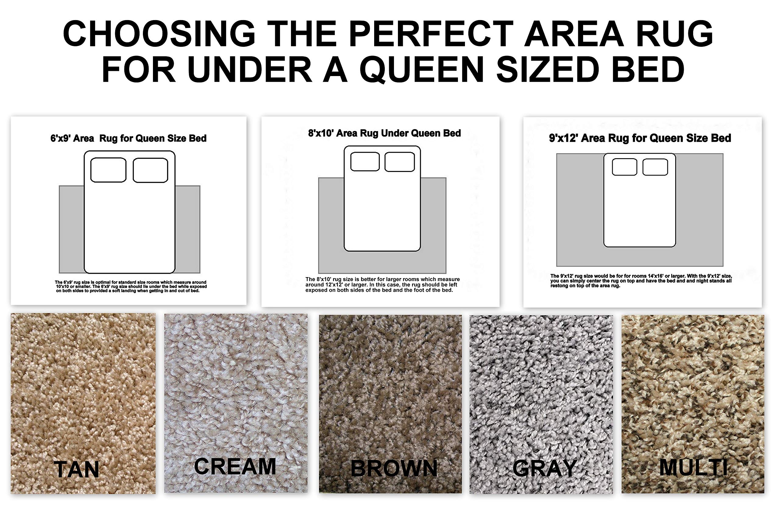 KOECKRITZ 6x9 Gray Area Rug for Queen Size Bed - Multiple Colors & Sizes (5x7, 6x9, 8x10) - Soft Living Room Bedroom Carpet - Home Decor for Cozy Bedside, Nursery, or Office Space