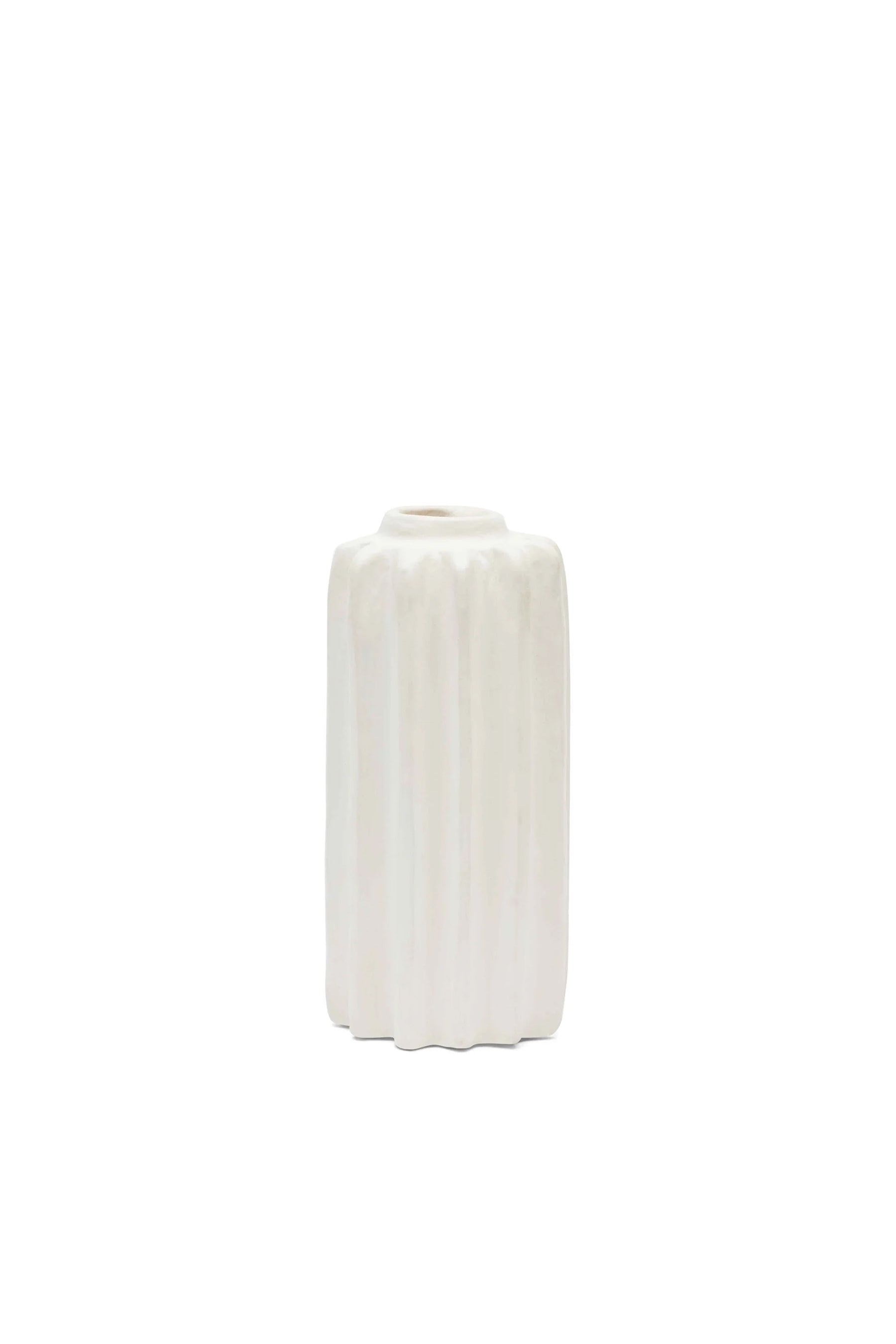 Husk Ika Vase - Modern Ceramic Home Decor for Living Room, Bedroom & Office - Minimalist White Vase for Flowers and Interior Design