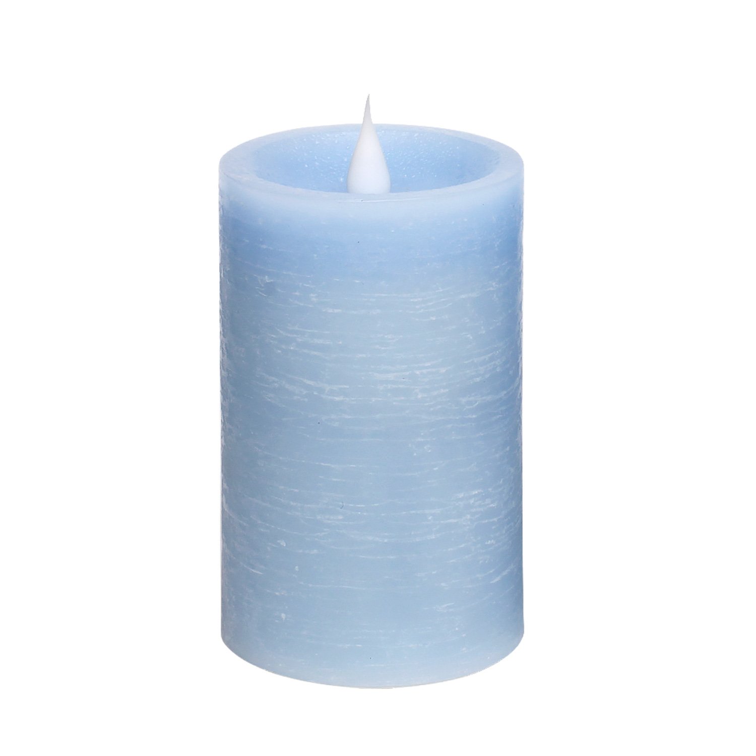 SIMPLUX Battery Operated LED Flameless Candles with Timer - 3x5 Inch Blue Real Wax Pillar Candles for Home Decor, Wedding Centerpieces, Romantic Dinner Lighting & Holiday Decorations - Perfect for Bedroom, Bathroom, Tabletop and Outdoor Use