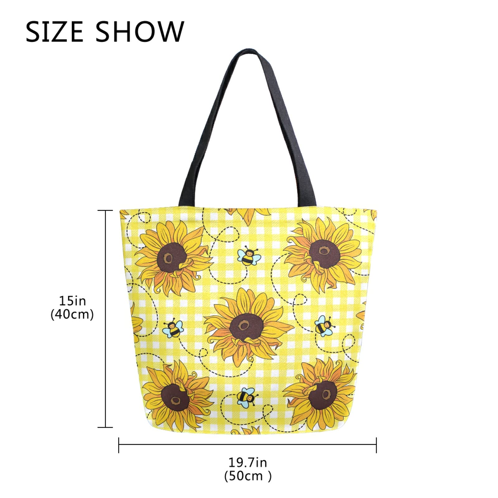 ALAZA Large Canvas Tote Bag for Women - Stylish Casual Shoulder Handbag | Perfect for Travel, Weekend Getaways, Shopping & Beach Outings | Durable & Spacious Carryall for Work, Gym & Daily Use