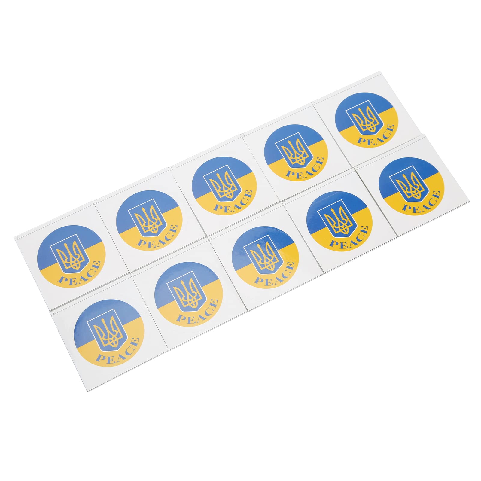 Eulbevoli Ukrainian Car Flag Stickers - Self-Adhesive PVC Decals, Waterproof for Cars, Trucks, Boats & Walls - Show Patriotism on Vehicles & Home Decor
