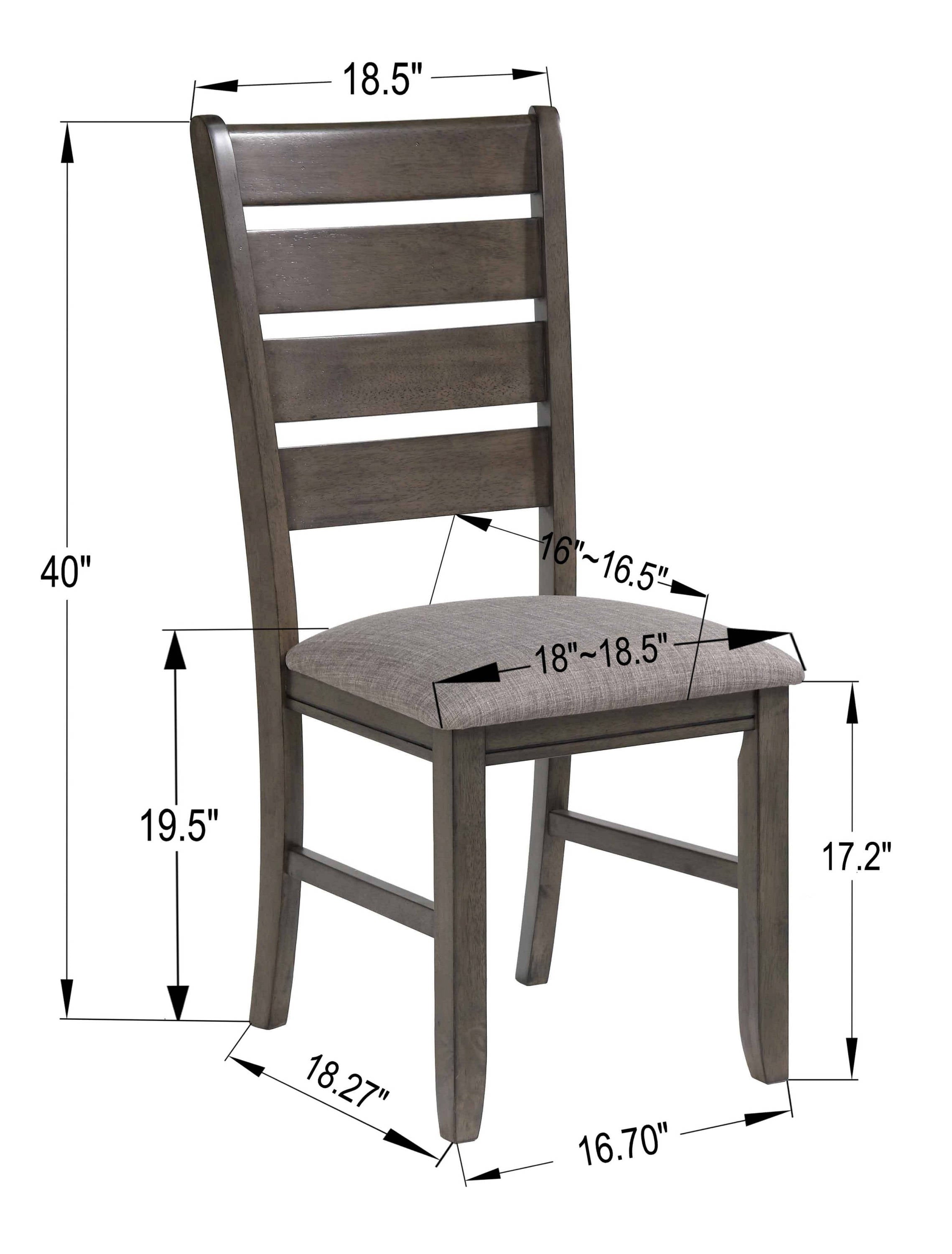 Modern Gray Fabric Dining Chairs Set of 2 - Solid Wood Frame with Cushioned Seats for Kitchen, Dining Room & Breakfast Nook - Perfect for Small Spaces & Contemporary Home Decor