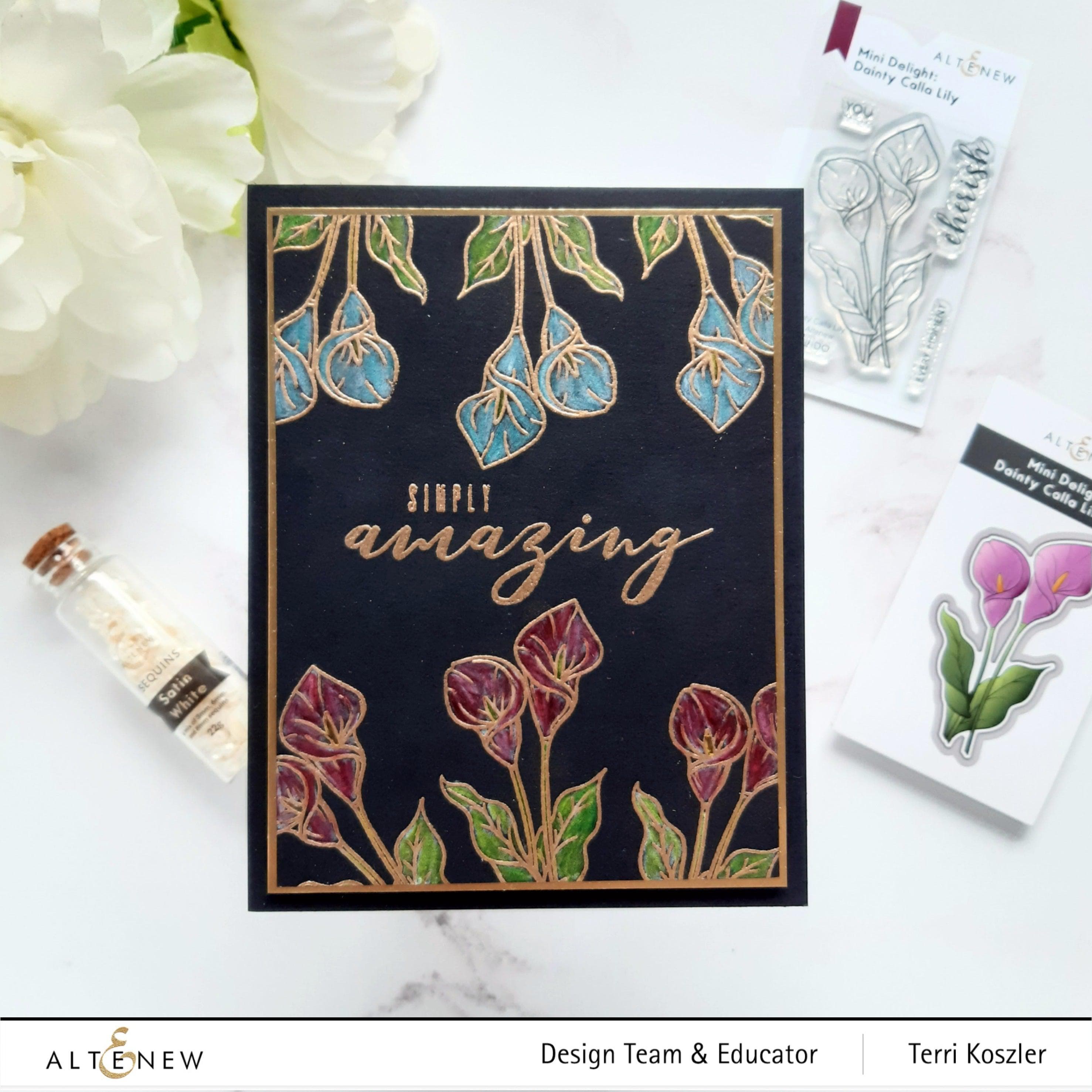 Mini Delight: Dainty Calla Lily Stamp & Die Set for Card Making, Scrapbooking & DIY Crafts - Perfect for Wedding Invitations, Greeting Cards & Paper Projects