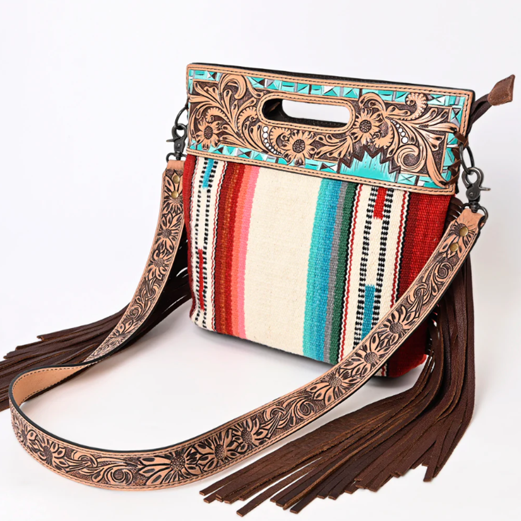 American Darling Saddle Blanket Crossbody Bag - Stylish Western Leather Purse for Women | Perfect for Country Concerts, Rodeos & Cowgirl Fashion