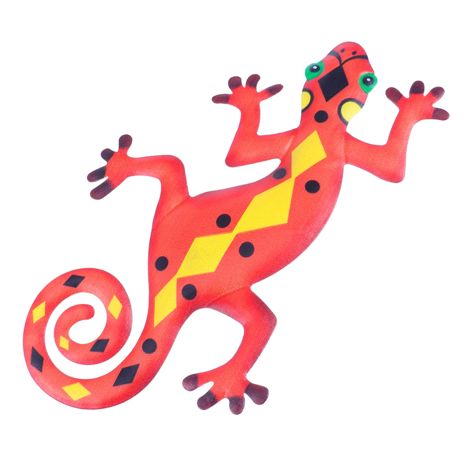 HEMOTON Metal Iron Art Gecko Wall Decor - Indoor/Outdoor Lizard Sculpture for Home & Garden - Unique Wall Hanging Statue for Living Room, Patio, Office (Color 1) - Perfect for Reptile Lovers & Nature-Themed Decor