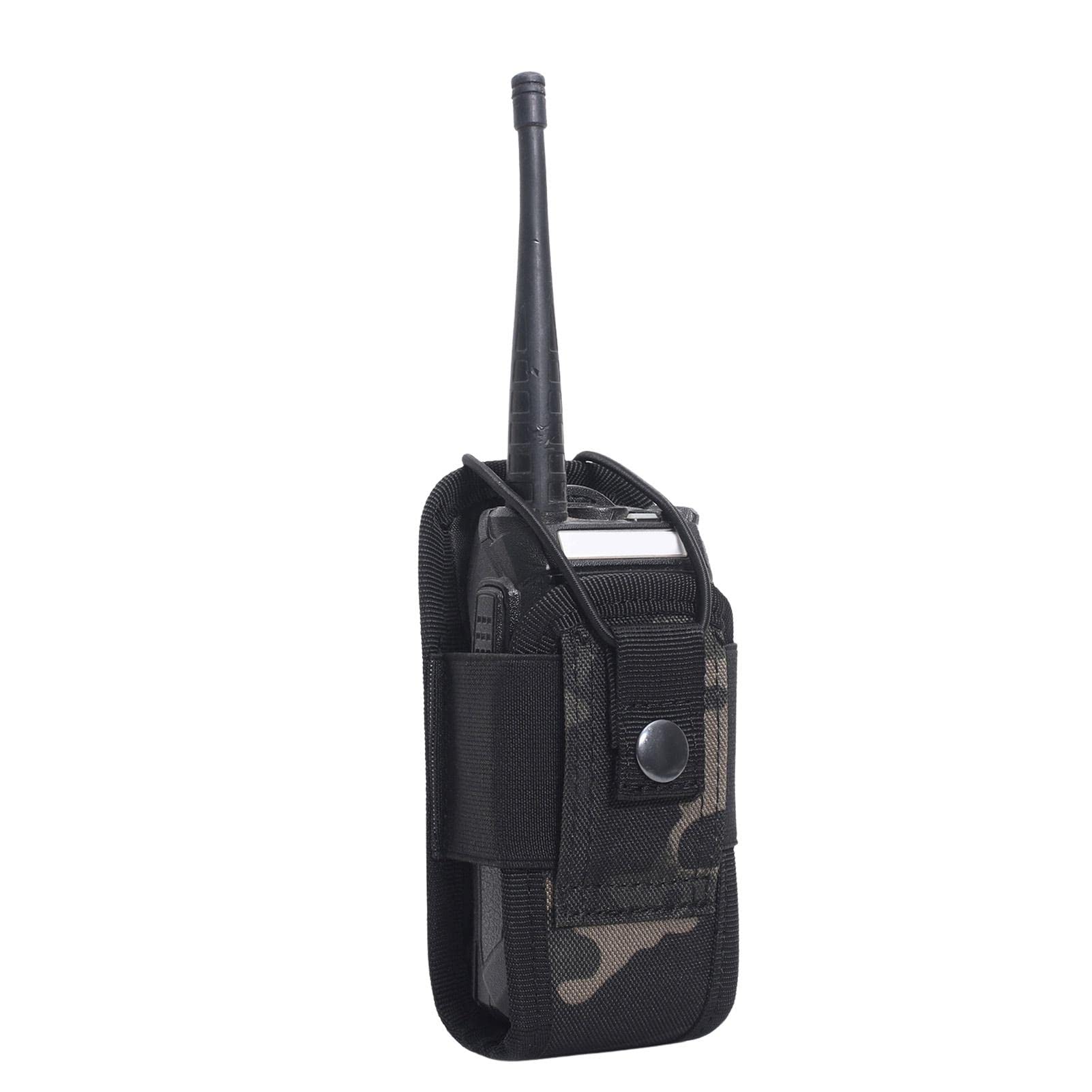 Durable Walkie Talkie Holder Case - Heavy Duty Radio Holster for Two-Way Radios, Belt Clip Mount for Security, Construction & Outdoor Use - Compatible with Most Service Belt Radio Models (Black)