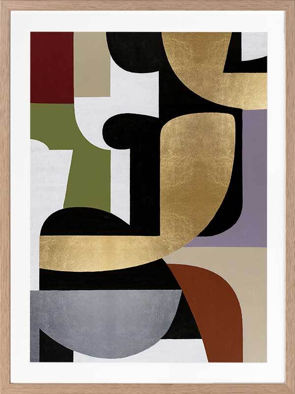 Converging II Framed Art Print - Modern Abstract Wall Decor for Living Room, Bedroom & Office - Ready to Hang Home & Office Decoration
