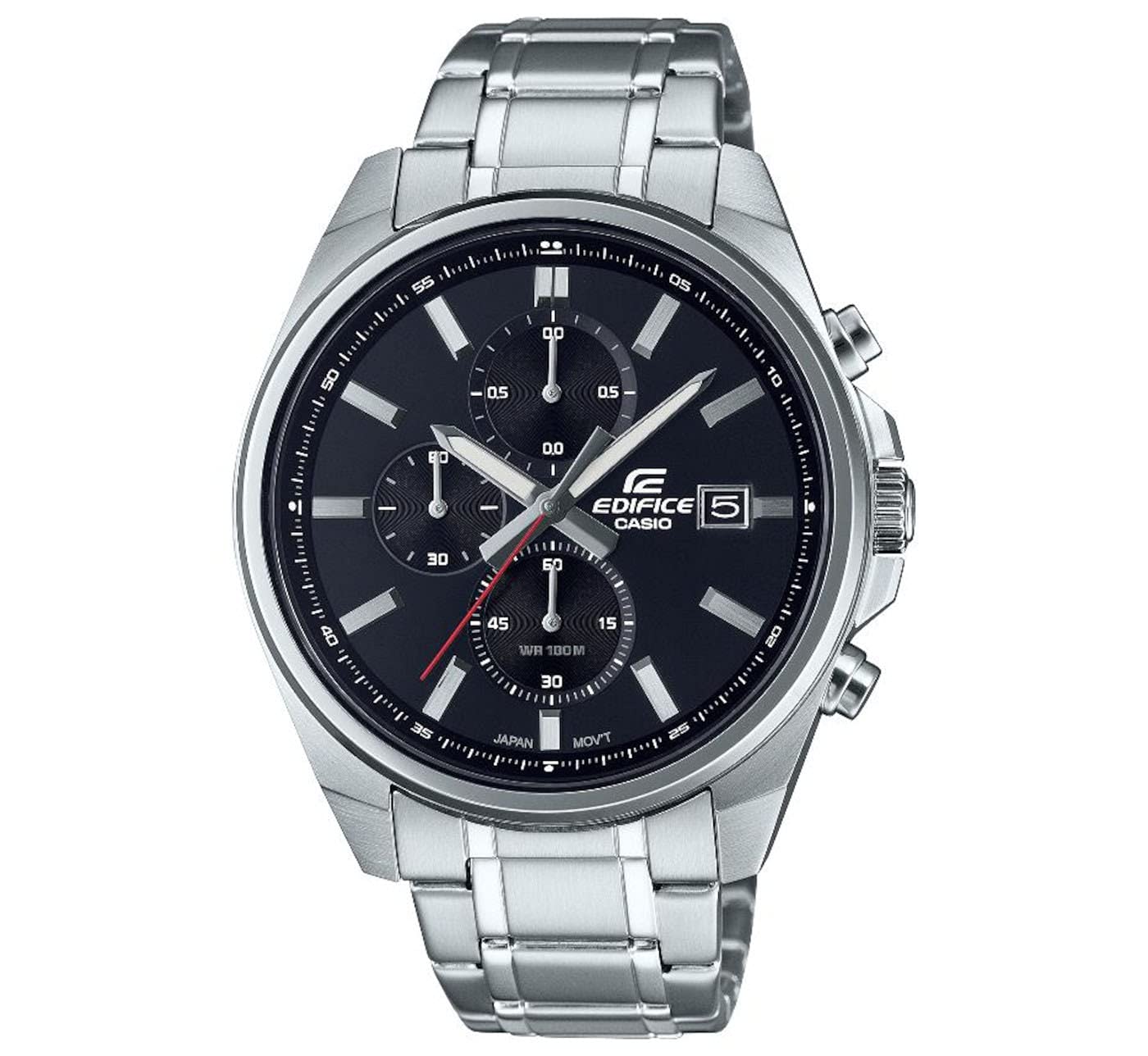 EDIFICE Efv-610d-1avuef Men's Stainless Steel Chronograph Watch - Water Resistant, Date Display, Casual & Business Wear - Perfect for Office, Dating & Daily Use