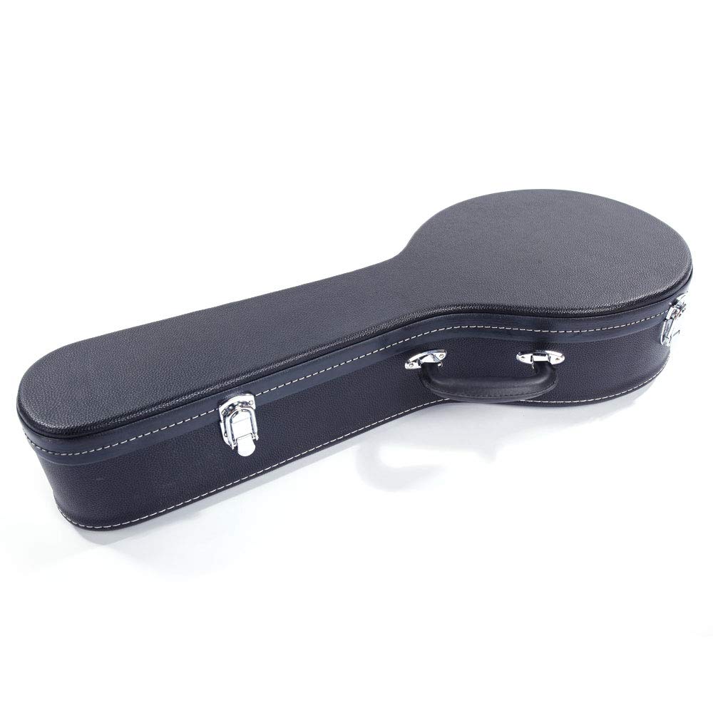 Premium A-Style Mandolin Hard Case with Microgroove Pattern - Durable Leather Protection for Travel & Storage | Perfect for Musicians, Performances & Outdoor Gigs