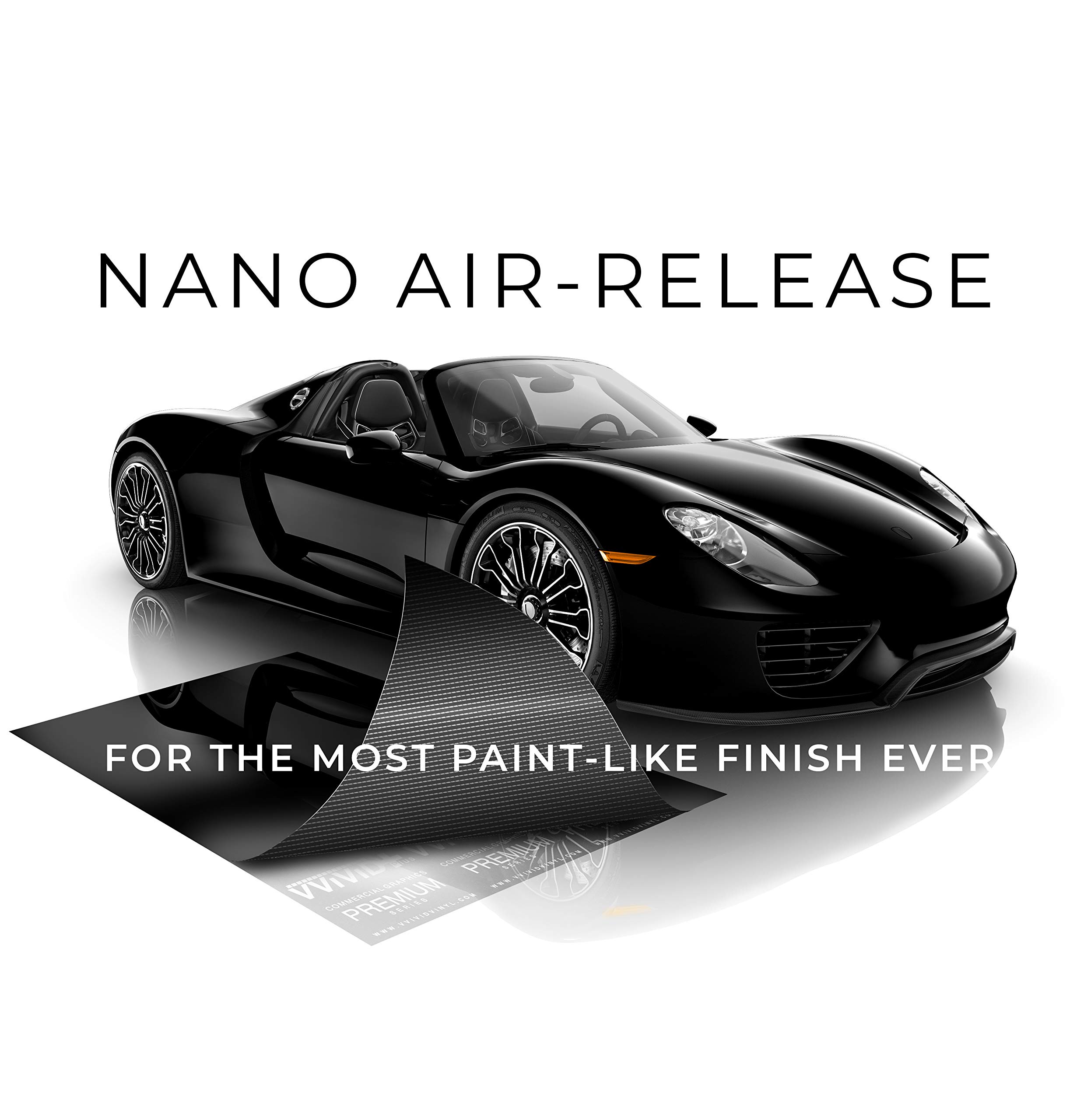 VViViD+ Ultra Gloss Premium Vinyl Car Wrap Film - 25ft x 5ft Gloss Piano Black - High-Quality DIY Vehicle Wrap for Cars, Trucks & Motorcycles - Perfect for Custom Paint Replacement, Color Change & Protection
