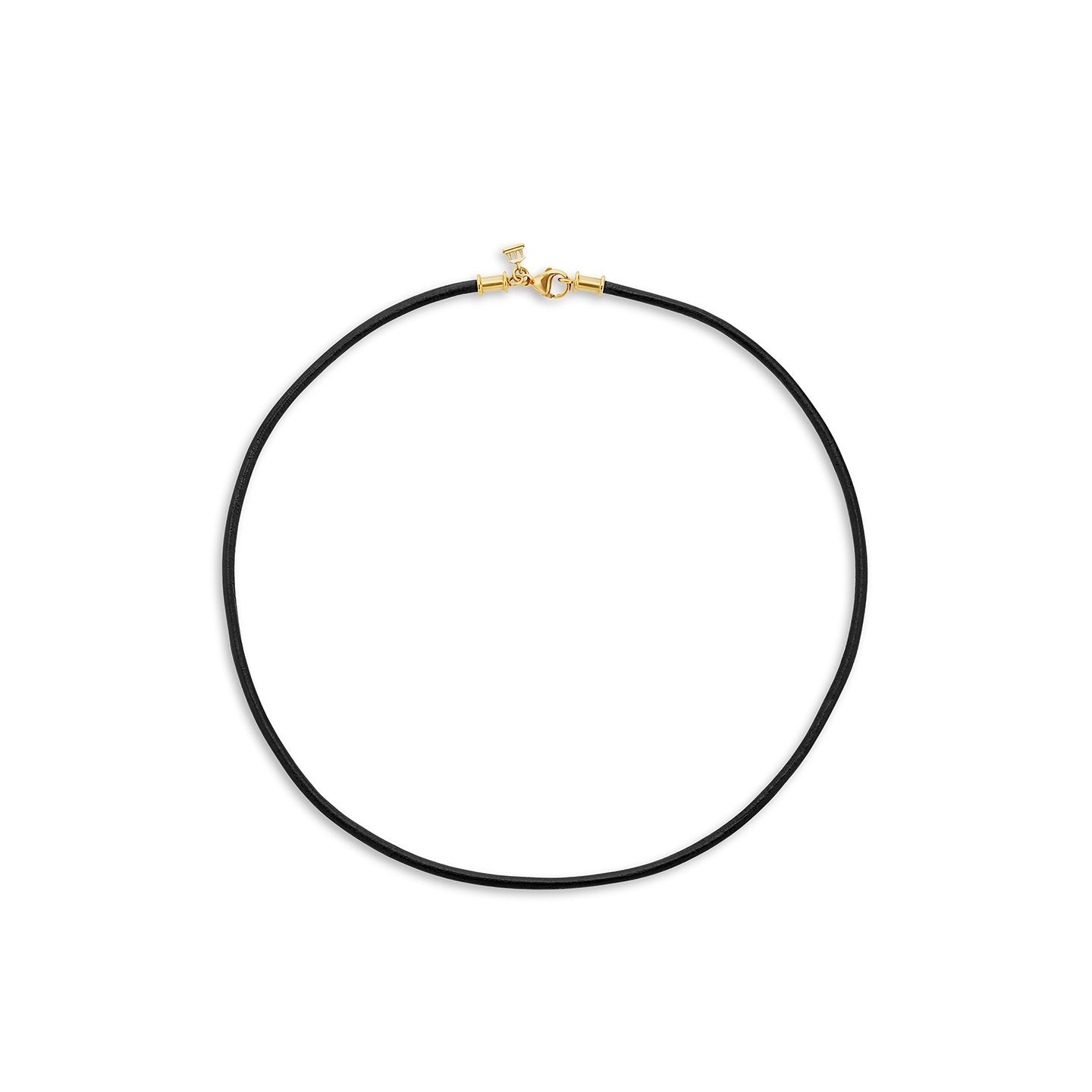 Temple St. Clair Black Leather Necklace Cord - Adjustable Length for Women & Men - Perfect for Layering, Everyday Wear & Special Occasions