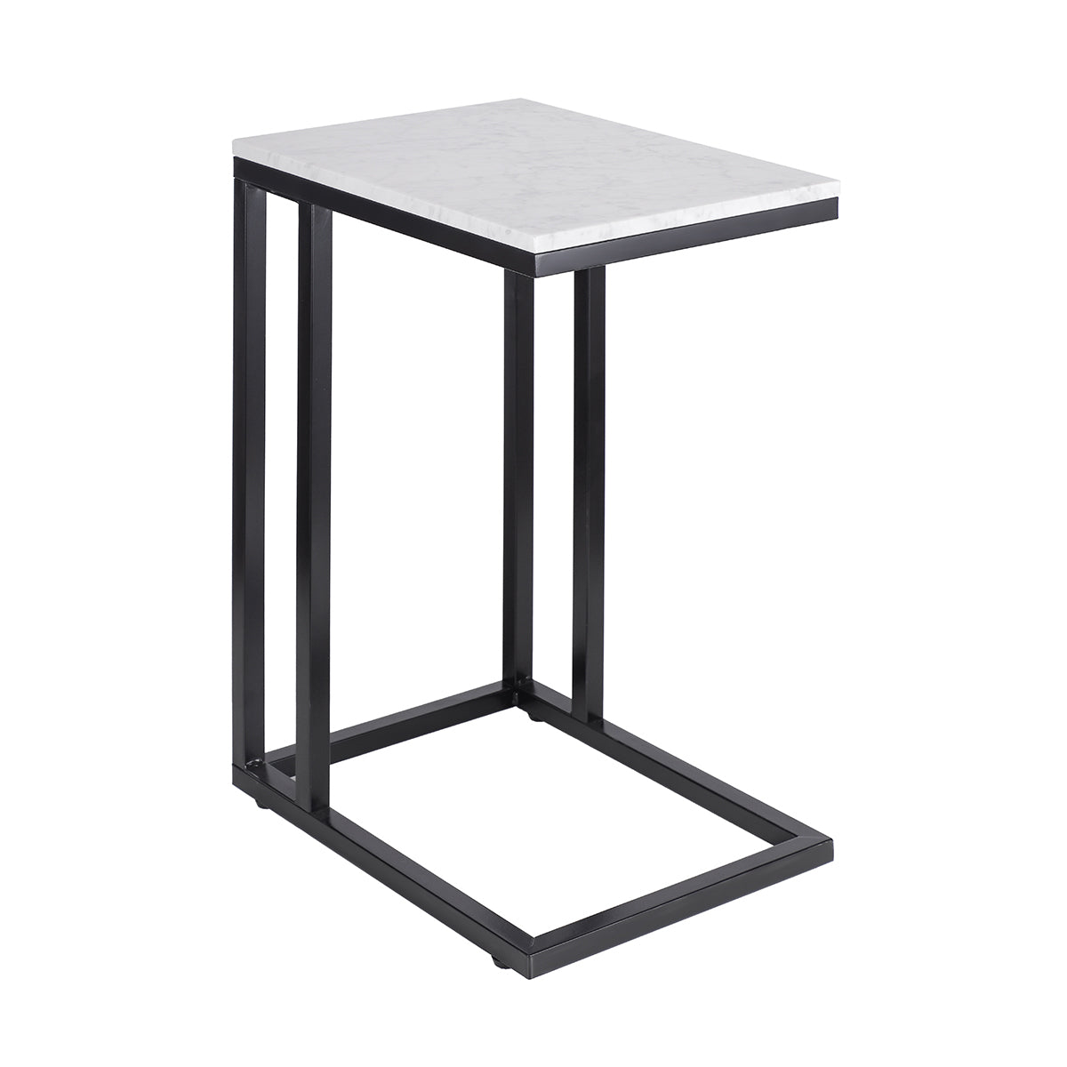 Como Marble Side Table - Modern Round End Table for Living Room, Bedroom, or Office - Elegant Small Accent Table with White Marble Top and Gold Metal Base - Perfect for Home Decor and Coffee Table Styling