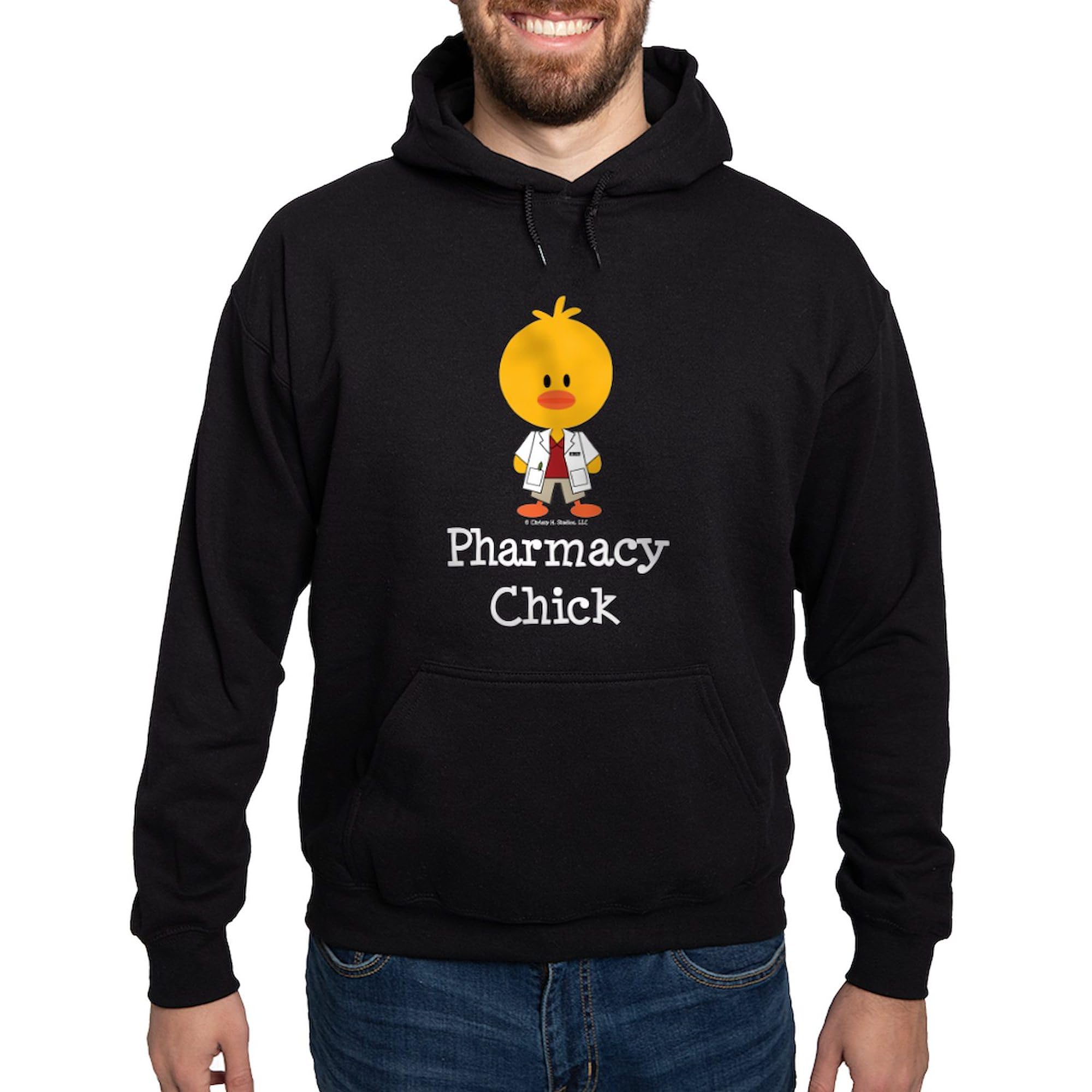 Pharmacy Chick Hoodie for Men - Dark Regular Fit Pullover Sweatshirt | Casual Wear, Workout & Lounge Comfort