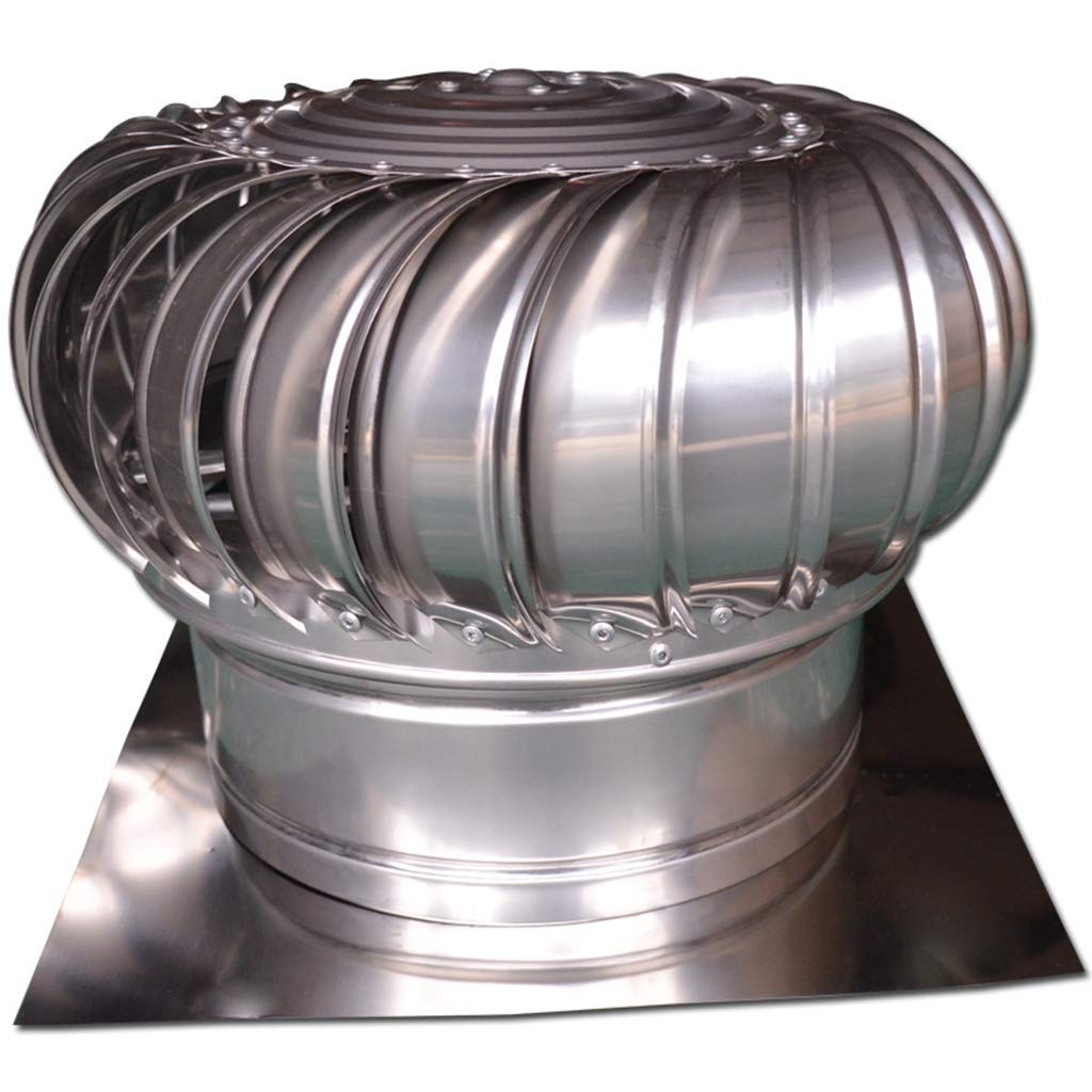 Stainless Steel Revolving Chimney Cowl - 110mm Rotating Spinner Anti-Downdraught Vent for Chimneys & Exhaust Vents | Durable with Fixed Feet | Perfect for Home Roof Ventilation & Outdoor Fireplace Protection