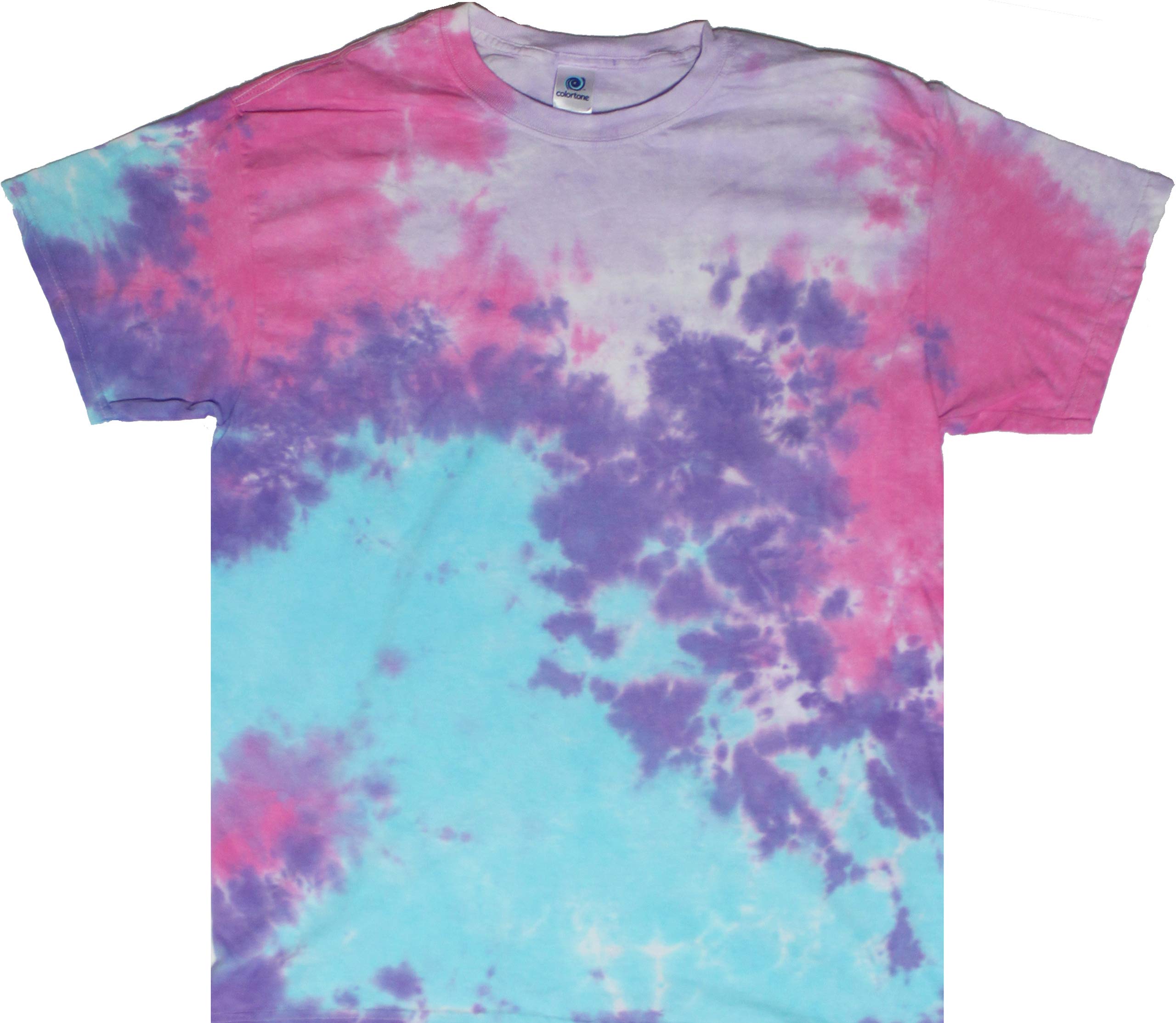 Vibrant Cotton Candy Tie Dye T-Shirt for Women & Men - Sizes Small to 5XL - Soft Comfortable Casual Wear for Summer, Festivals & Beach Outings