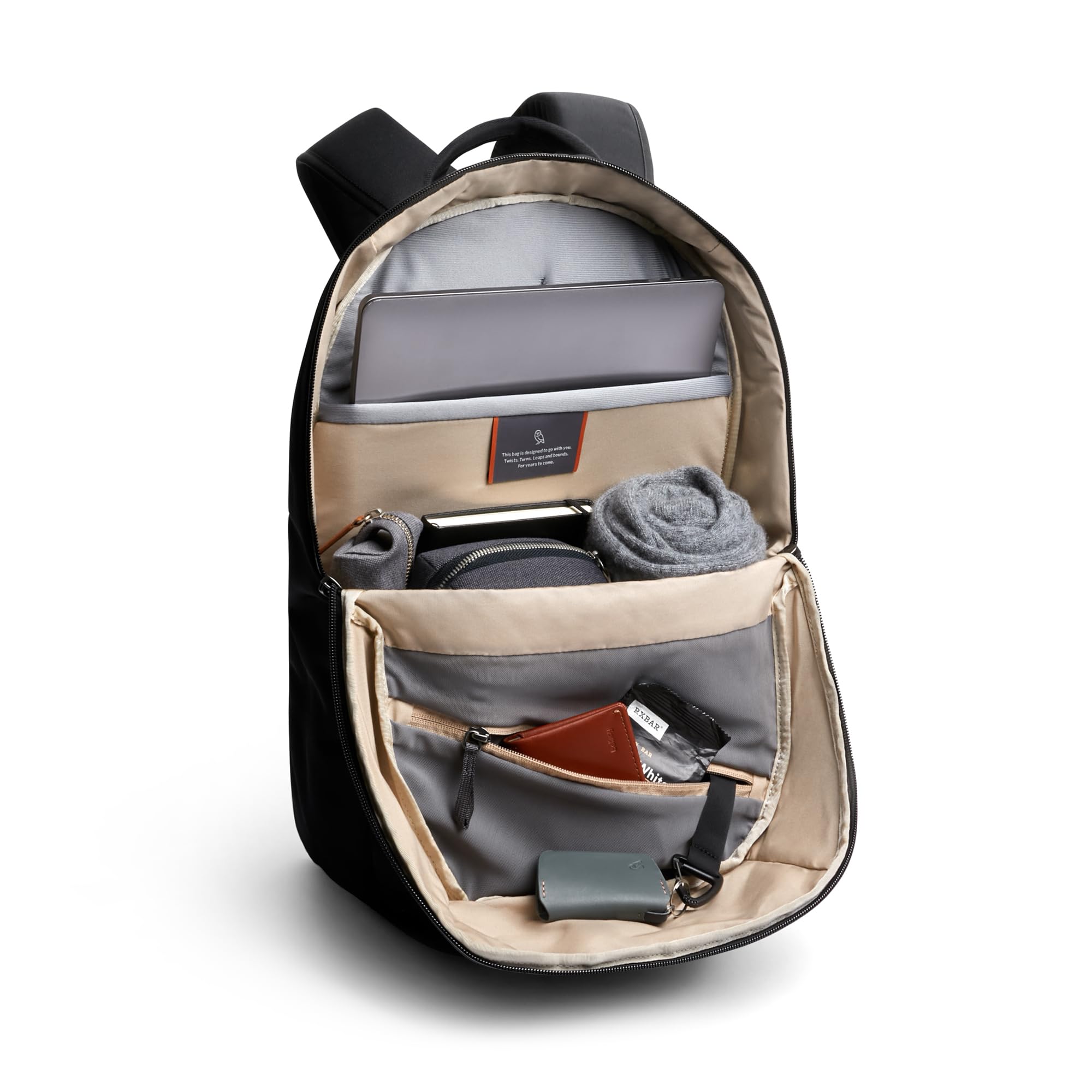 Bellroy Via Backpack - Lightweight Waterproof Travel Backpack for Men & Women - Perfect for Commuting, Hiking & Everyday Use (Black)