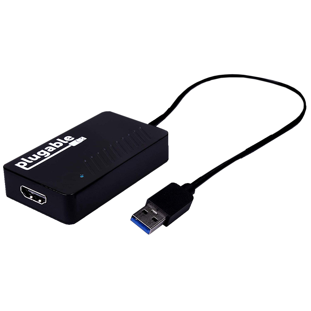 1x USB to HDMI 4K UHD Video Adapter Converter for Laptop, PC, Monitor - Stream HD Movies, Play Games, Extend Display for Work & Entertainment