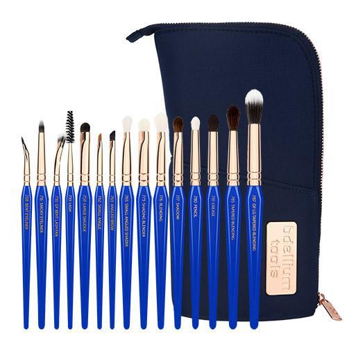 Bdellium Tools Golden Triangle 15-Piece Eyeshadow Brush Set - Professional Makeup Brushes for Blending, Shading & Detailing - Perfect for Makeup Artists & Beauty Enthusiasts