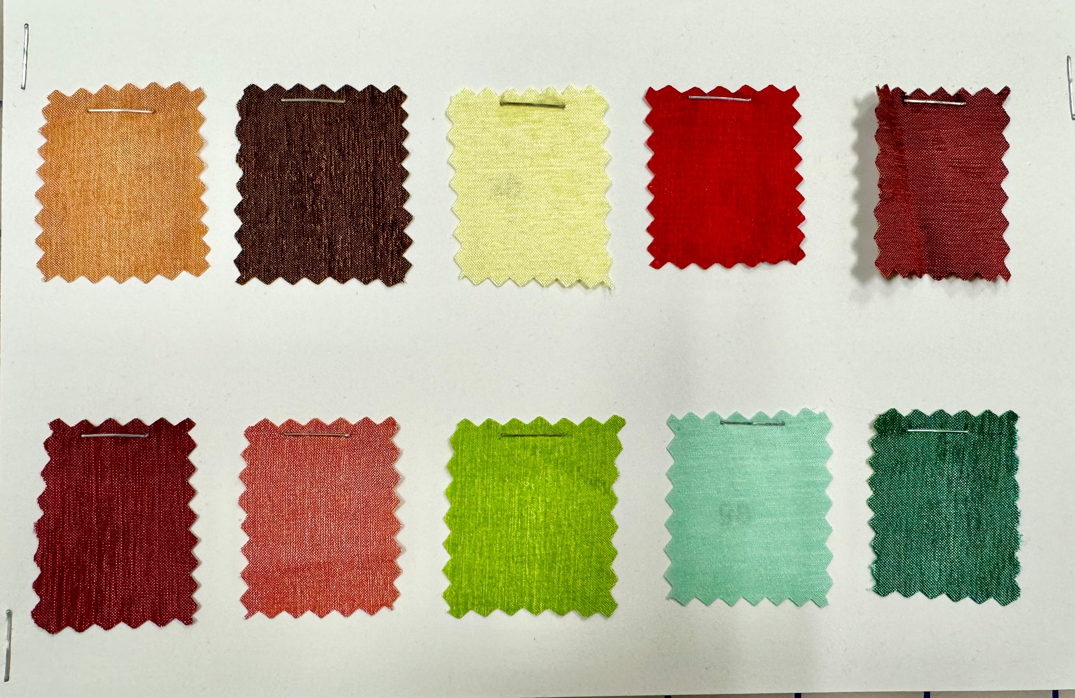 31 Colors Stretch Taffeta Sample Cards - New Fabric Swatches for Fashion Design, DIY Crafts & Upholstery Projects