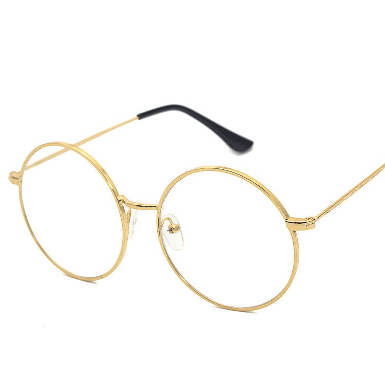Cute Cat Eye Round Metal Glasses Frame for Women - Trendy Vintage Style Eyewear for Fashion, Cosplay, and Daily Wear