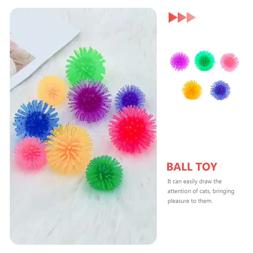 **Mipcase 5-Pack Cat Prickly Ball Toy - Interactive Catnip Teaser for Kittens & Small Dogs - Fun Teething & Playtime for Indoor & Outdoor Pets**