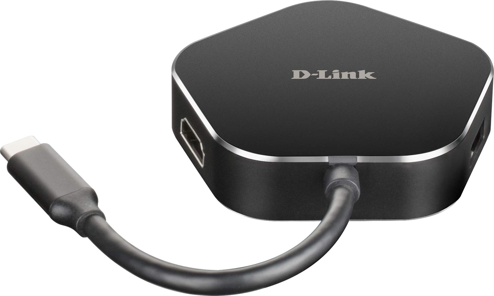 D-Link DUB-M420 4-in-1 USB-C Hub with Power Delivery, HDMI 1.4 & 2 USB 3.0 Ports - Compatible with MacBook Pro 2016+, MacBook Air 2018, Chromebook, Surface Pro 7 - Perfect for Home Office, Remote Work & Multi-Screen Setup