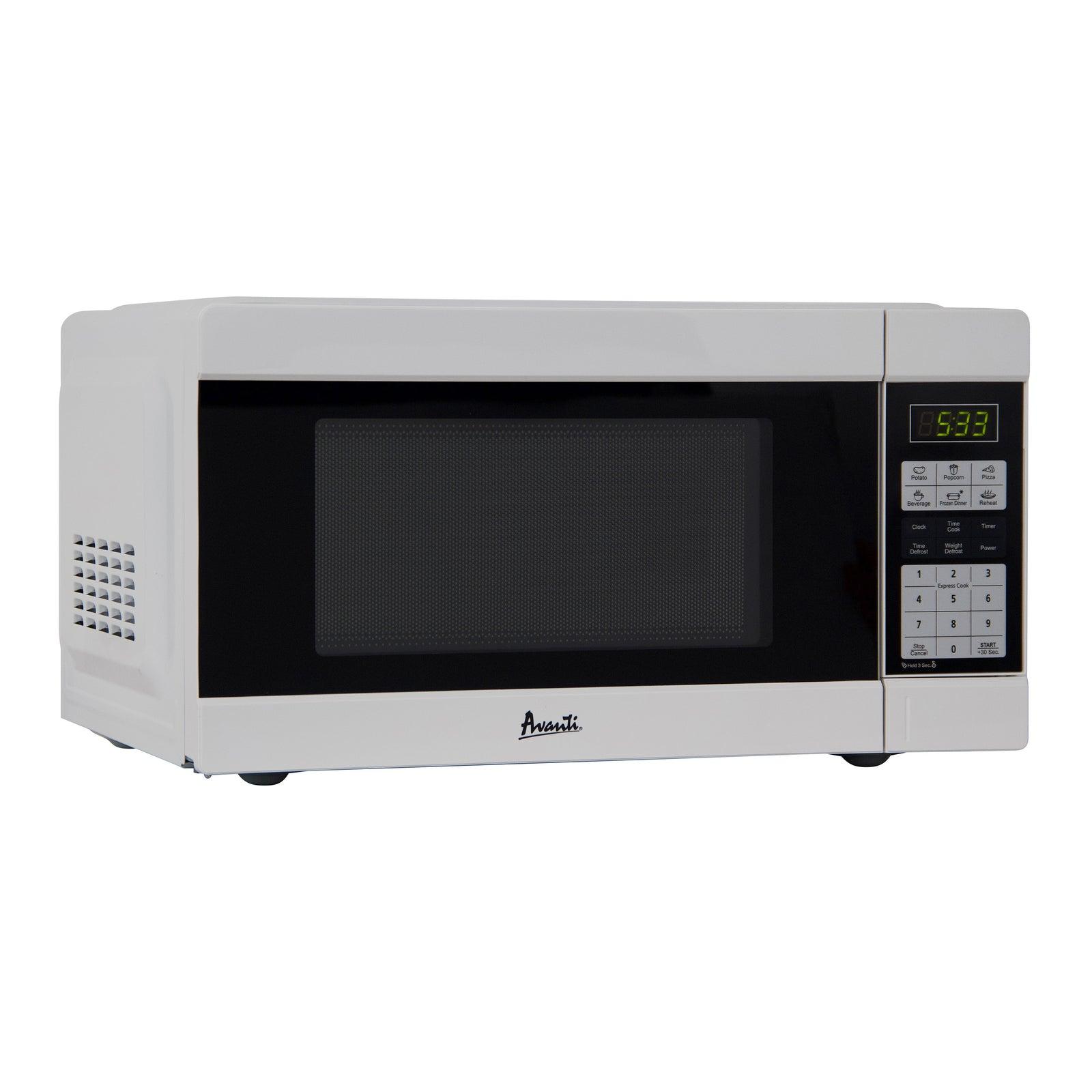 Avanti MT113K0W 1.1 Cu. Ft. Compact Countertop Microwave Oven - Perfect for Small Kitchens, Dorms & Office Spaces