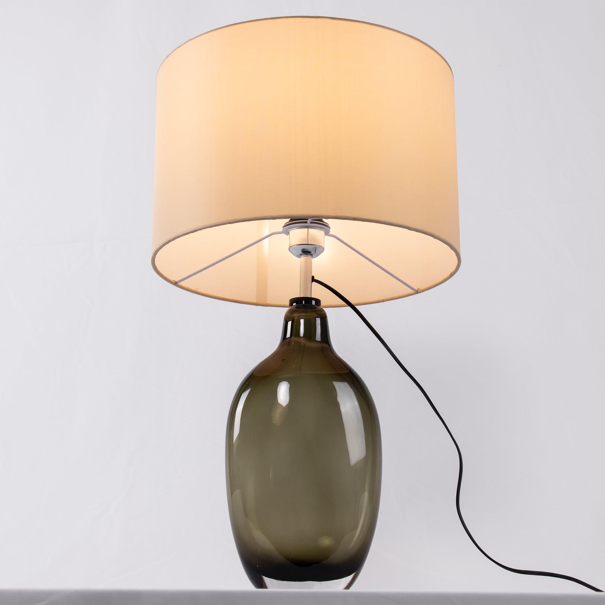 Elegant Glazed Crystal Table Lamp - Modern Home Decor for Living Room, Bedroom & Office - Perfect for Ambient Lighting & Stylish Interiors