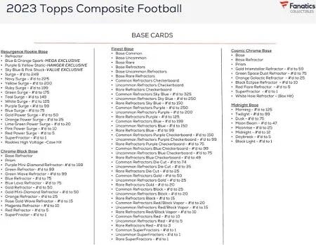 2023 NFL Composite Football Trading Cards - 60 Packs (10 Cards Each) - Premium Collectible Sports Cards for Trading, Gifts & Fantasy Football Leagues