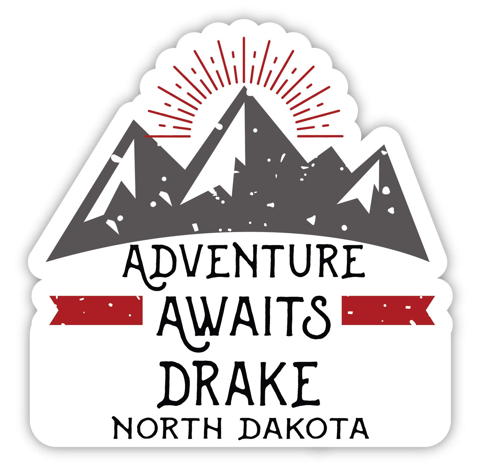 Drake North Dakota 4-Inch Fridge Magnet - Souvenir Gift with 'Adventure Awaits' Design - Perfect for Travel Memories, Office Decor & Refrigerator Organization