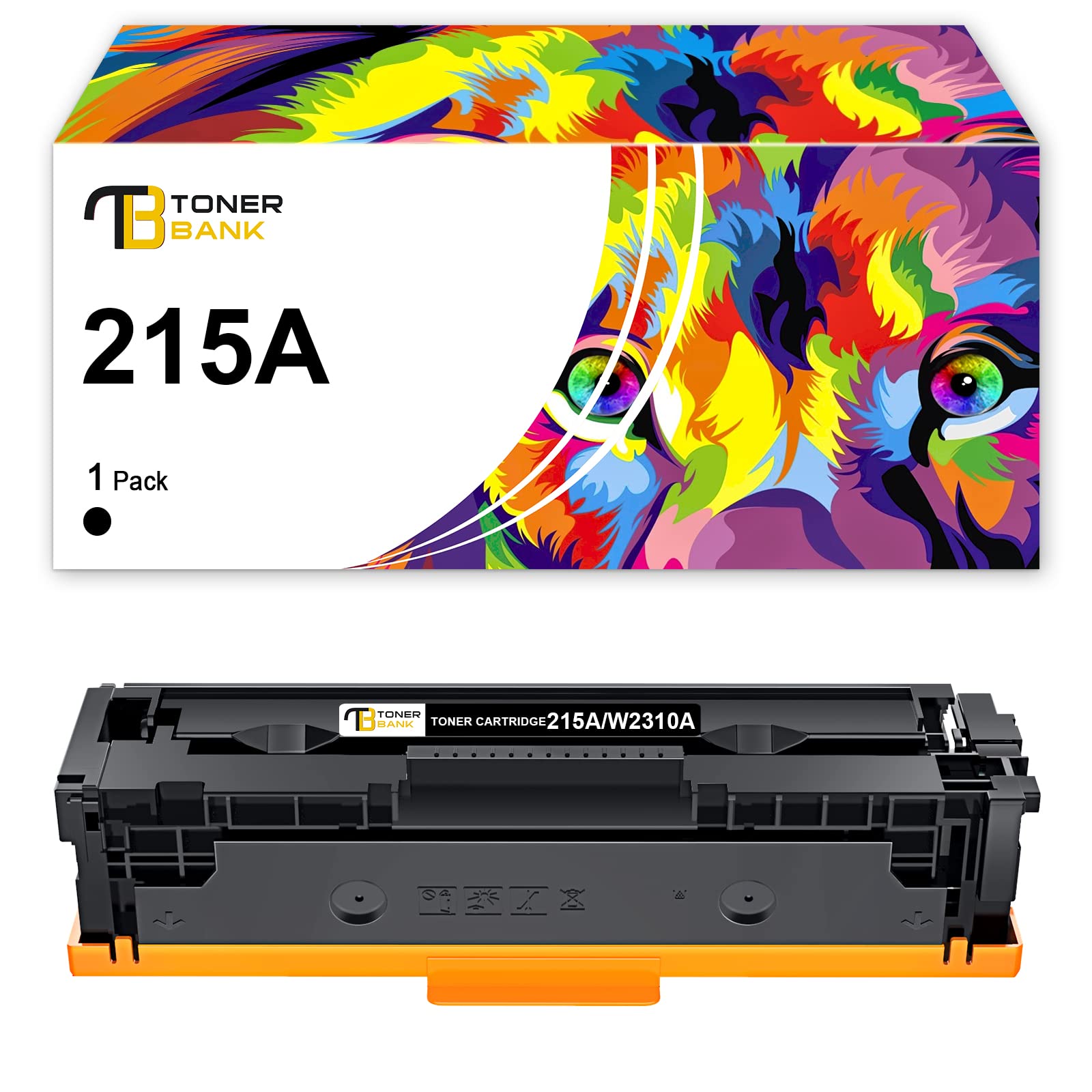 HP 215A Compatible Toner Cartridge Replacement (W2310A W2311A W2312A W2313A) for HP Color Pro M182NW MFP M183FW M182 M183 Printers - High Yield Black 1-Pack - Perfect for Home & Office Printing Needs