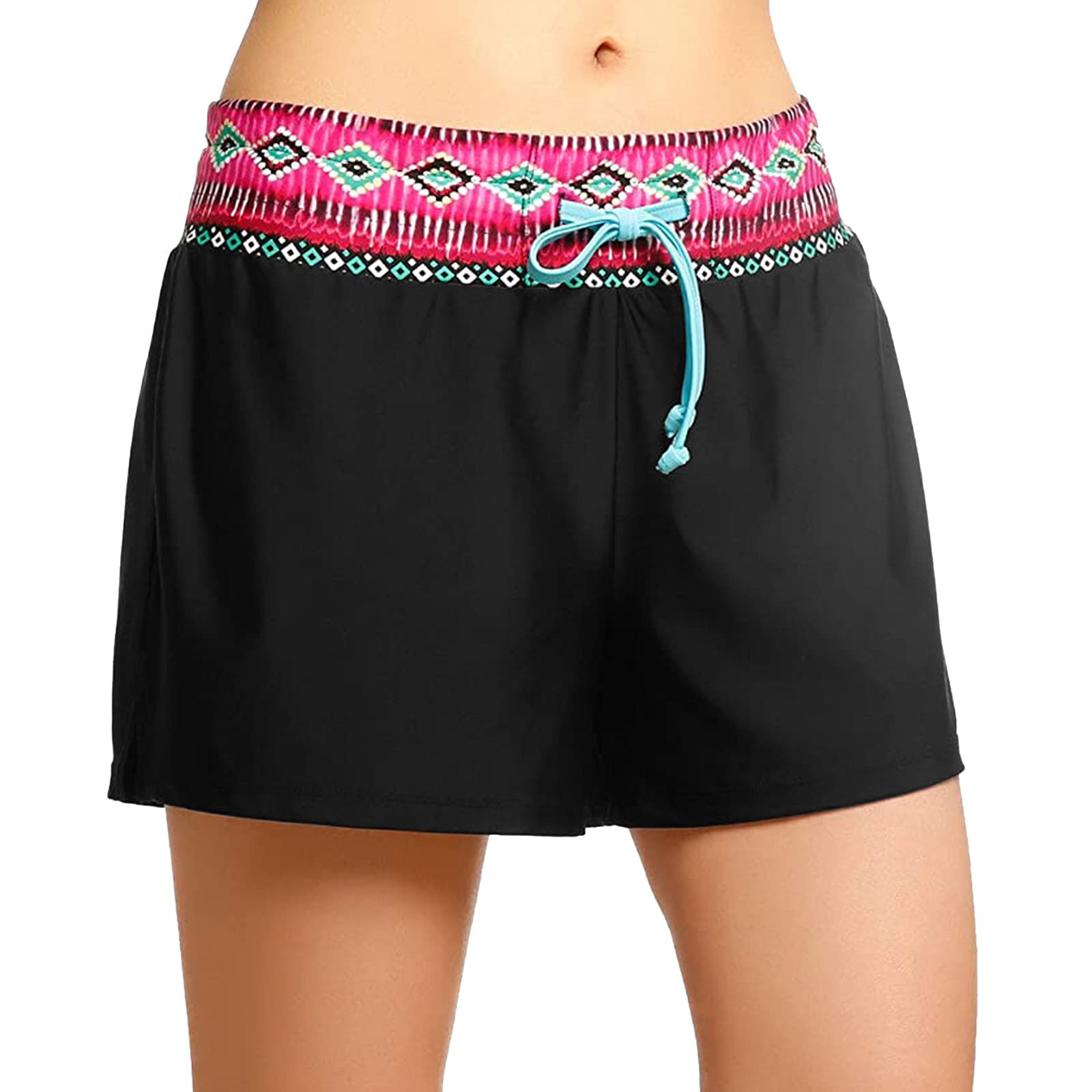 Women's Hiking & Running Shorts - Loose Fit Athletic Yoga Pants with Printed Design for Outdoor Sports, Fitness & Casual Wear