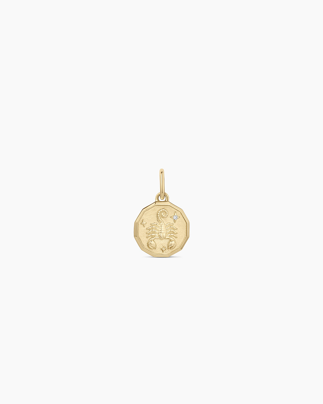 12 Zodiac Diamond Coin Charm Pendant Necklace - Perfect for Birthdays, Gifts & Astrology Jewelry Collections