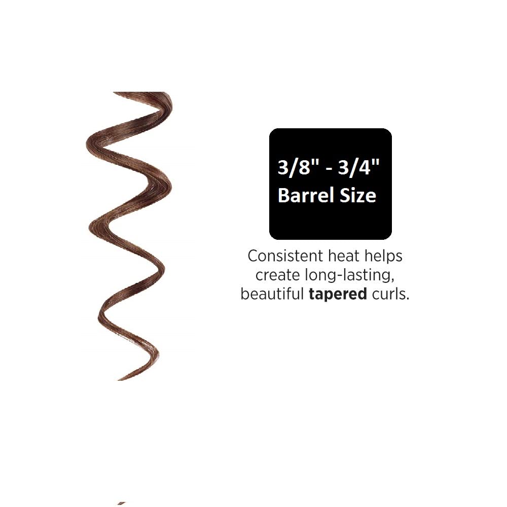 Hot Tools Professional Tapered Curling Iron 1 Inch - Gold Hair Curler for Short to Medium Hair - Perfect for Beach Waves, Wedding & Party Hairstyles